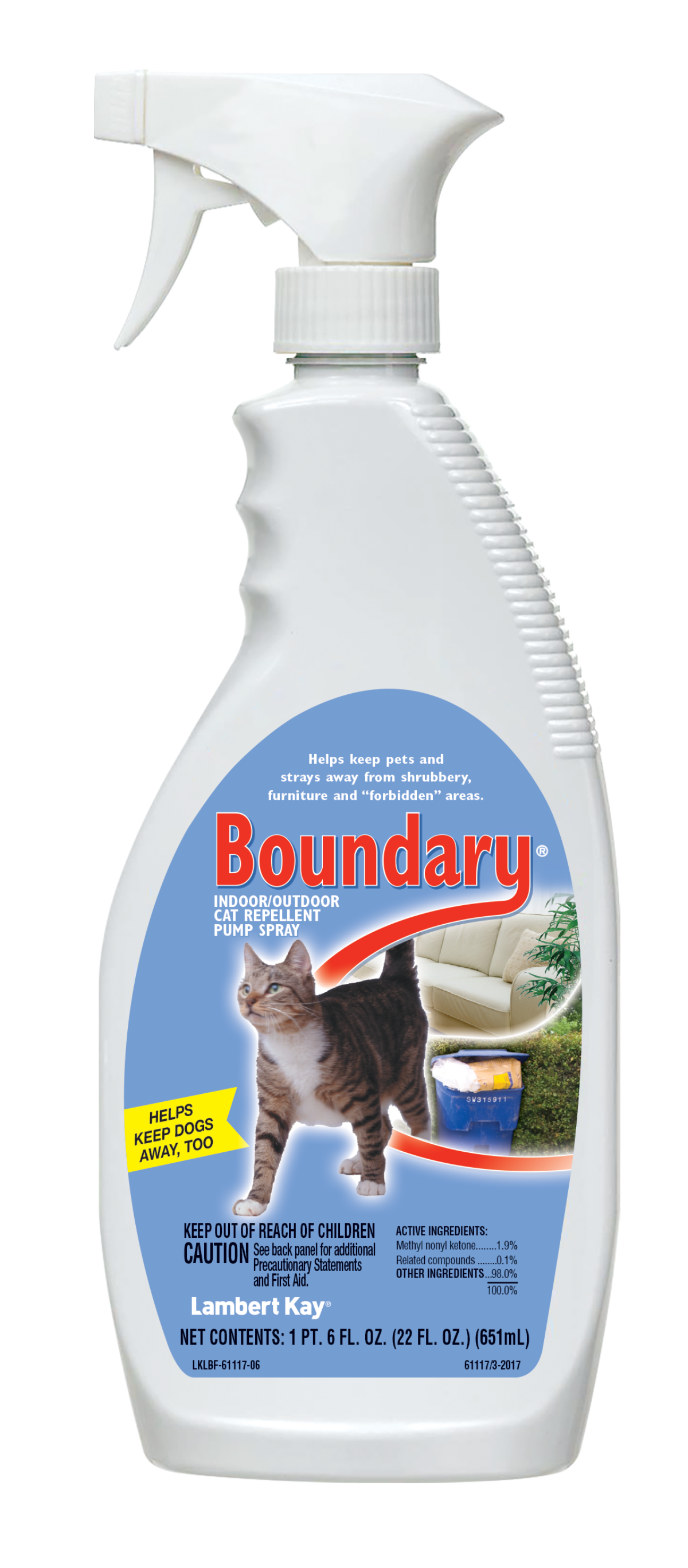 Boundary® Repelente Interior/Exterior para Gatos – Atomizador